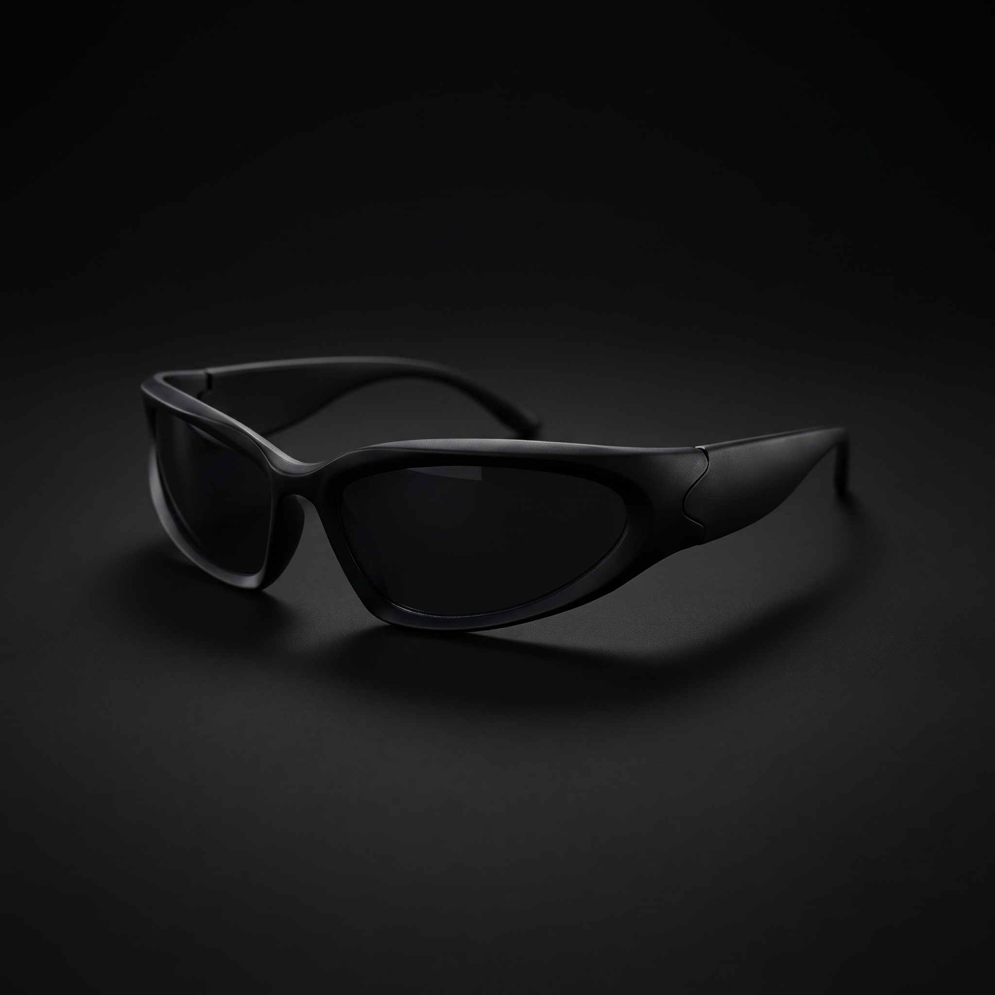 Swift Wrap Sport Sunglasses – Matte Black colorway close-up