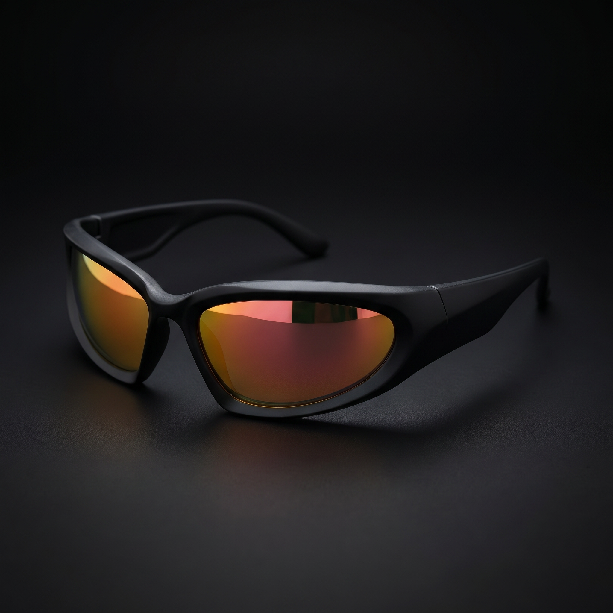 Swift Wrap Sport Sunglasses – Sunset Mirror colorway close-up