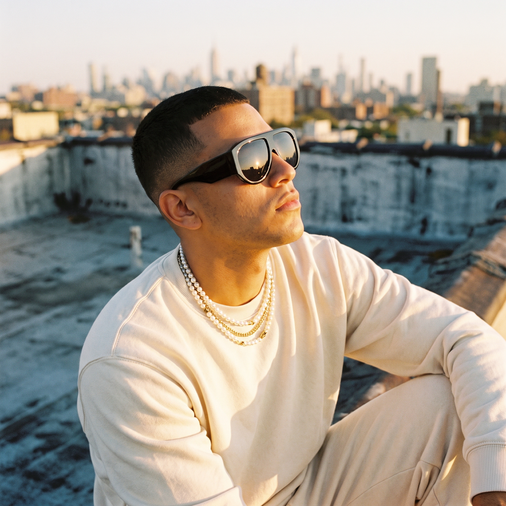 Man wearing oversized pilot sunglasses in black smoke on a rooftop — Swervy